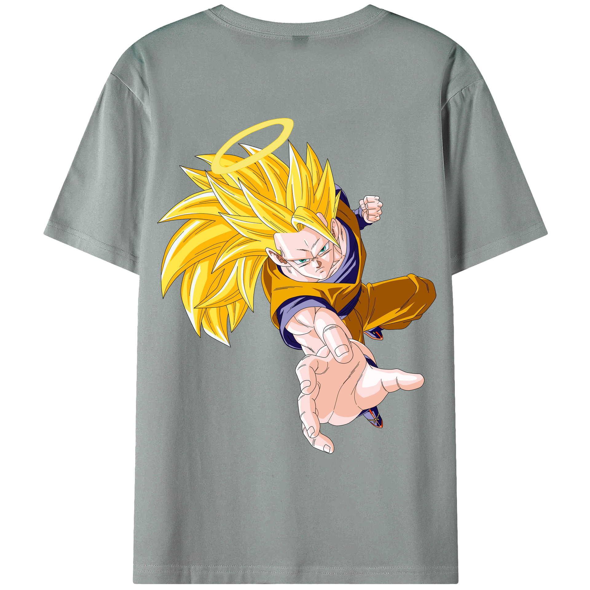 （画像用） ドラゴンボール 孫悟空（そん ごくう）Son Goku カカロット DRAGON BALL Kakarotto 綿100％ メンズ半袖Tシャツ（バックプリント） 通気性